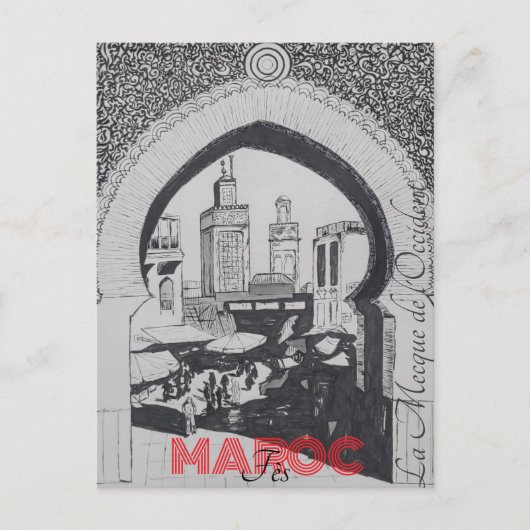 Postkarte Fès Marokko (Vorderseite)