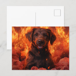 Postkarte Feu Fleuri