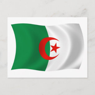Postkarte Flagge von Algerien