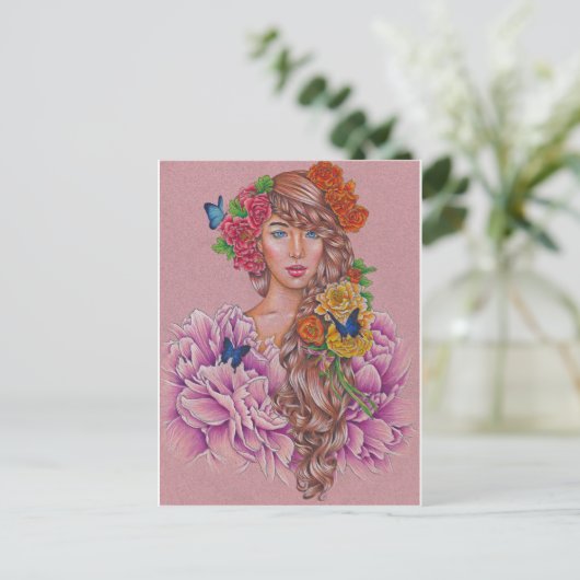 Postkarte "Flora" (Stehend Vorderseite)