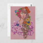 Postkarte "Flora" (Vorne/Hinten)