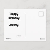 Postkarte - Flugzeug, das über Wolken fliegt (Rückseite)