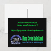 Postkarte / Flying coyote Radio Ranch (Vorne/Hinten)