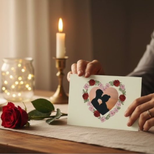 Postkarte Foto & personalisiert – Herz