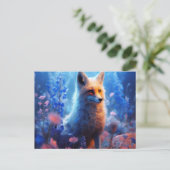 Postkarte Fox Blaulicht (Stehend Vorderseite)