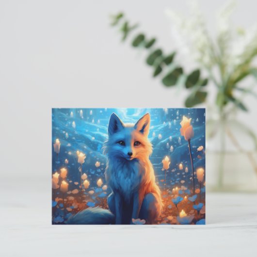 Postkarte Fox Blaulicht (Stehend Vorderseite)