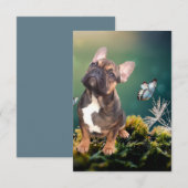 Postkarte französische Bulldogge (Vorne/Hinten)
