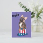 Postkarte französische Bulldogge (Stehend Vorderseite)
