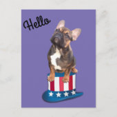 Postkarte französische Bulldogge (Vorderseite)
