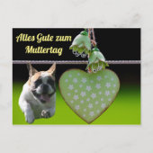 Postkarte französische Bulldogge Muttertag (Vorderseite)