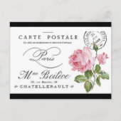 Postkarte - Französische Rose (Vorderseite)
