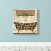 Postkarte Französisches Badezimmer Leinwanddruck (Insitu (Holzboden))