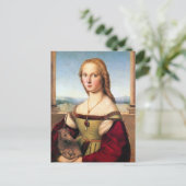 Postkarte: Frau mit dem Einhorn Postkarte (Stehend Vorderseite)