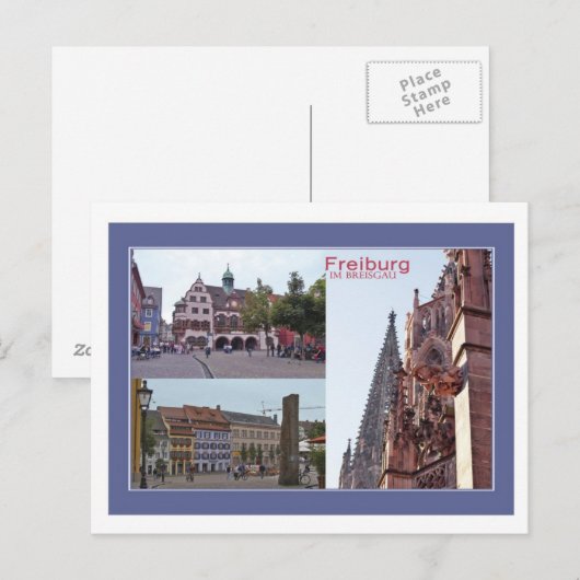 Postkarte Freiburg (Vorne/Hinten)