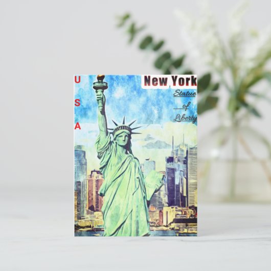 Postkarte (* Freiheitsstatue) (Stehend Vorderseite)