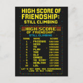 Postkarte „Friendship Highscore“ (Vorderseite)