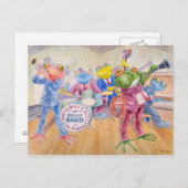 Postkarte "Froggy Band" (Vorne/Hinten)