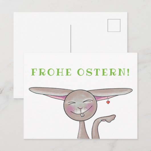Postkarte Frohe Ostern (Vorne/Hinten)