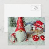 Postkarte. Frohe Weihnachten. Feiertagspostkarte (Vorne/Hinten)