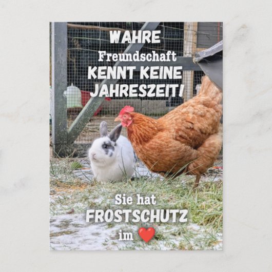 Postkarte „Frostschutz im Herzen“ (Vorderseite)