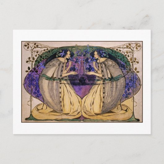 Postkarte: Frühling von Frances Macdonald Postkarte (Vorderseite)