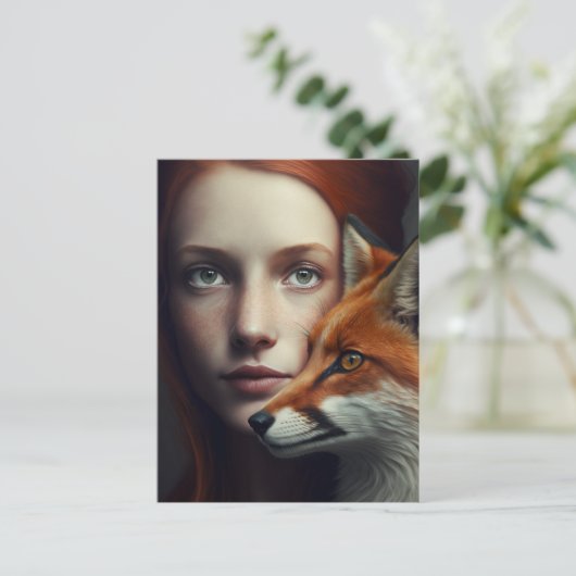 Postkarte Fuchstochter (Stehend Vorderseite)