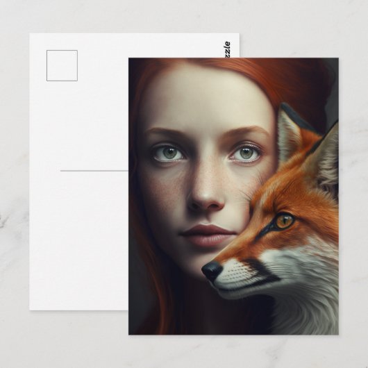 Postkarte Fuchstochter (Vorne/Hinten)