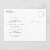 Postkarte für Abschluss mit Doppelrahmen (Rückseite)