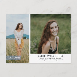 Postkarte für Abschluss mit Doppelrahmen