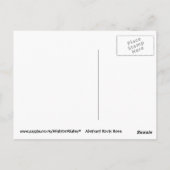 Postkarte für abstrakte Rock-Rose (Rückseite)