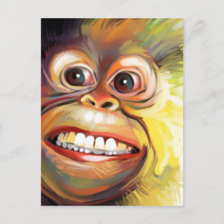 Postkarte für Affen