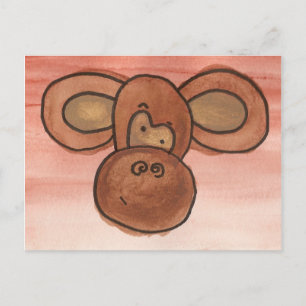 Postkarte für Affen