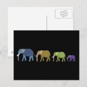 Postkarte für afrikanische Elefanten (Vorne/Hinten)