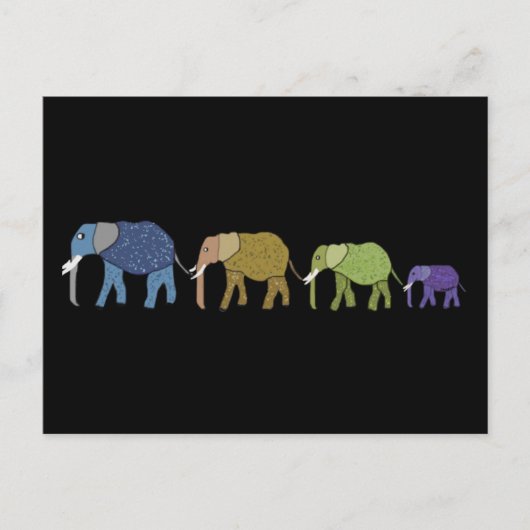 Postkarte für afrikanische Elefanten (Vorderseite)
