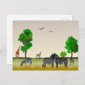 Postkarte für afrikanische Spiele (Vorne/Hinten)