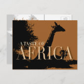 Postkarte für afrikanische Themed Party Einladung (Vorne/Hinten)