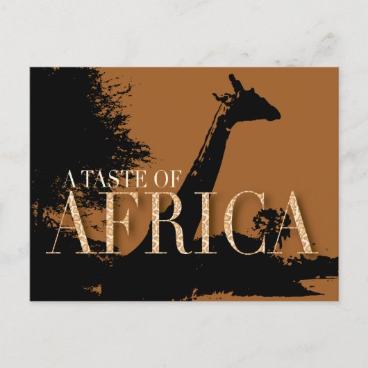 Postkarte für afrikanische Themed Party Einladung (Vorderseite)