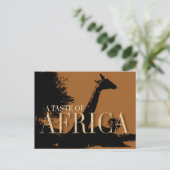 Postkarte für afrikanische Themed Party Einladung (Stehend Vorderseite)