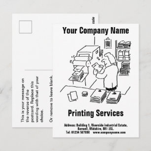 Postkarte für allgemeine Druckdienste
