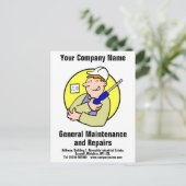 Postkarte für allgemeine Wartung und Reparatur (Stehend Vorderseite)