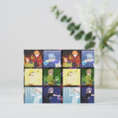 Postkarte für Anime-Stilelemente (Stehend Vorderseite)
