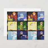 Postkarte für Anime-Stilelemente (Vorne/Hinten)