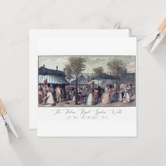 Postkarte für antike französische Mode (Vorderseite/Rückseite Beispiel)