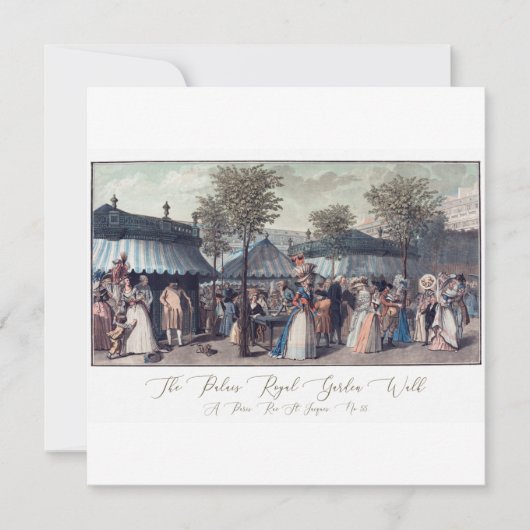 Postkarte für antike französische Mode (Vorderseite)