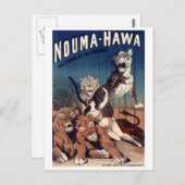 Postkarte für antike Zirkusshow (Vorne/Hinten)