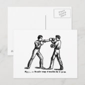 Postkarte für antikes Boxing (Vorne/Hinten)