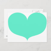 Postkarte für Aquamarines Herz (Vorne/Hinten)