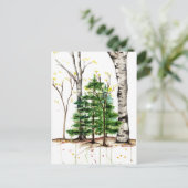 Postkarte für Aquarellbäume (Stehend Vorderseite)