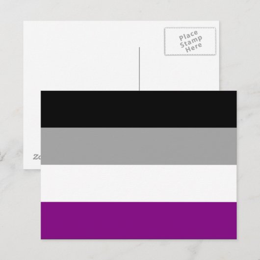 Postkarte für Asexualität (Vorne/Hinten)