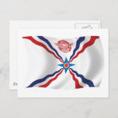 Postkarte für Assyrianische Nationalflagge (Vorne/Hinten)